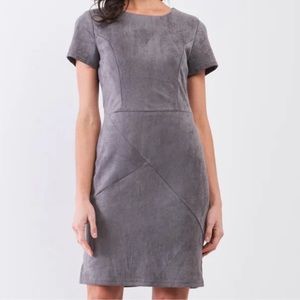 41 hawthorn Bowie faux suede knit dress